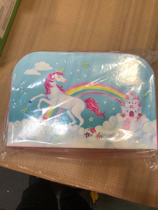 Photo 2 of 15pc Rainbow Unicorn Tea Set with Jewelry Storage Case - Jewelkeeper