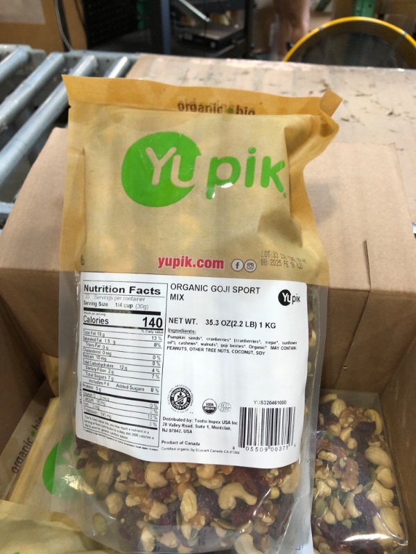 Photo 3 of ****USED***PACK OF 1 Yupik Trail Mix, Organic Goji Sport, 2.2 lb, An organic mix of pumpkin seeds, cashews, walnuts, cranberries, goji berries, Pack of 1