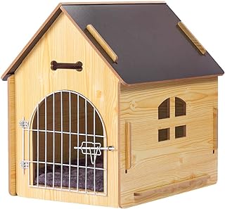 Photo 1 of ****FINAL SALE - NO RETURNS - SOLD AS PARTS***
Wooden Pet House with Roof for Dogs Indoor and Outdoor Use, Easy Assemble Breathable Dog Crate for large