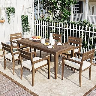 Photo 1 of  Modern Outdoor Dining Sets,Acacia Wood Rectangular