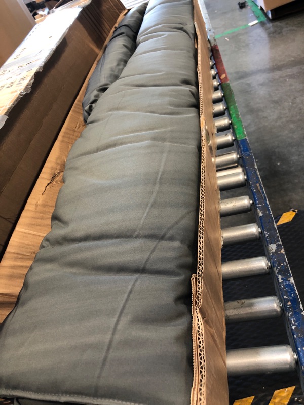 Photo 1 of ****USED** SUNCREAT Outdoor Hammock with Curved Spreader Bar, Patio Double Hammock with Stand, Soft Pillow, 450 lbs Capacity, color gray