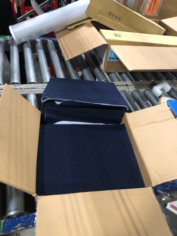 Photo 3 of ****USED** Office Chair Mat for Hardwood & Tile Floor, 48"x36" Computer Gaming Rolling Chair Mat Anti-Slip Washable Noise Reduction Protect Floors from Scratches (Navy blue)