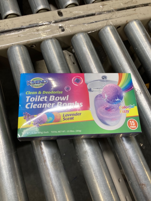 Photo 2 of ****USED** Toilet Bowl Cleaners - 15 Pack Fizzy & Colorful Splash Toilet Bowl Cleaner Bombs, Natural Toilet Bowl Cleaner Tablets for a Fresh and Sparkling Toilet, Household Cleaning Essential Purple/Orange/Green