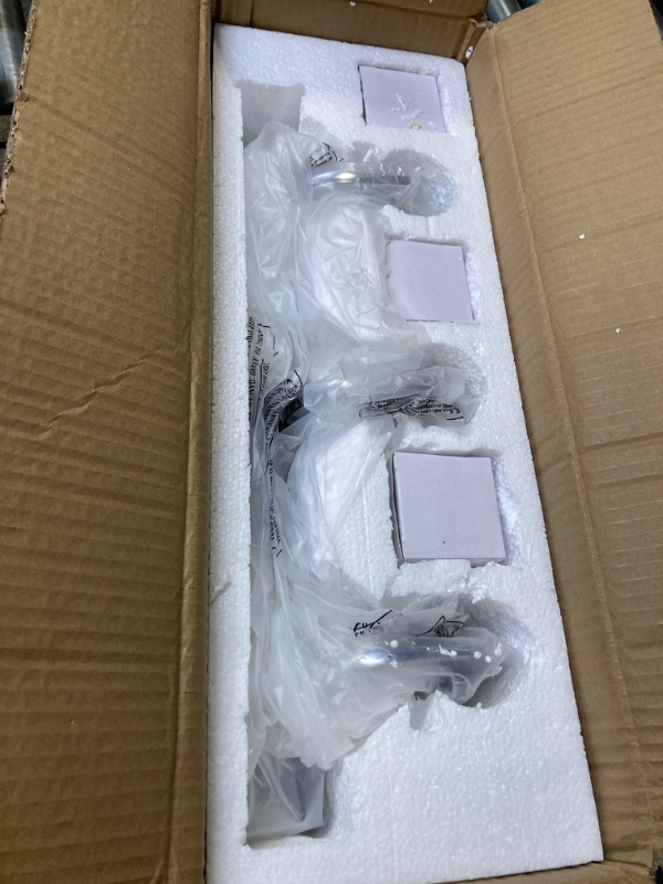 Photo 1 of ***3 LIGHT***VONLUCE Bathroom Vanity Light, 3-Light Bathroom Light Fixture Over Mirror, Crystal Wall Lamp with Clear Glass, Modern Vanity Lighting fixtures for Bathroom, Bedroom, Hallway