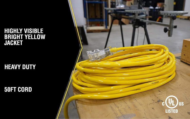 Photo 1 of ***SIMILAR***
Yellow Jacket Heavy Duty Extension Cord2 Gauge,  Conductor, Lightet, Weather Resistant, SJTW, Yellow,
