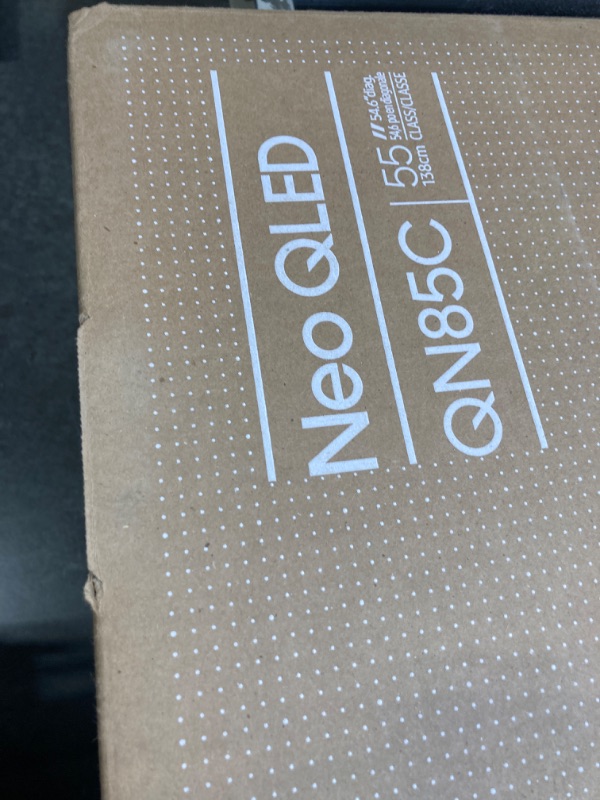Photo 2 of ***Missing wall mount screws******SAMSUNG 55-Inch Class Neo QLED 4K QN85C Series Neo Quantum HDR, Dolby Atmos, Object Tracking Sound, Motion Xcelerator Turbo+, Gaming Hub, Smart TV with Alexa Built-in (QN55QN85CAFXZA, 2023 Model) 55-Inch TV Only