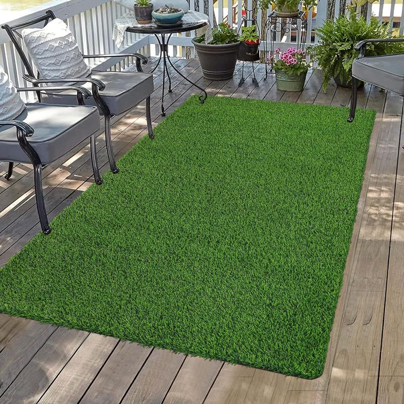 Photo 1 of ***SIMILAR***
Bsmathom Artificial Grass Rug Indoor Outdoor Rug, og Grass Mat with Drainage Holes, Synthetic Artificial Grass Turf Fake Grass Rug for Balcony Garden Lawn Landscape, 
