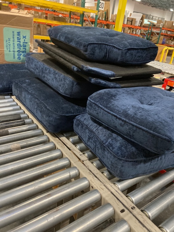 Photo 2 of ***SIMILAR******DAMAGE***
***DIRTY***

Neylory 118" Convertible Sectional Sofa Couch, Modern Chenille Fabric L Shaped Living Room Furniture Set, 5 Seat Sectional Sofa with Left Chaise & Deep Seat & Super Soft (Navy Blue) 
