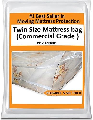 Photo 1 of ***SIMILAR***
 Mattress Bag Cover for Moving or Storage - 5 Mil Heavy Duty Thick Plastic Wrap Protector Reusable Bag
