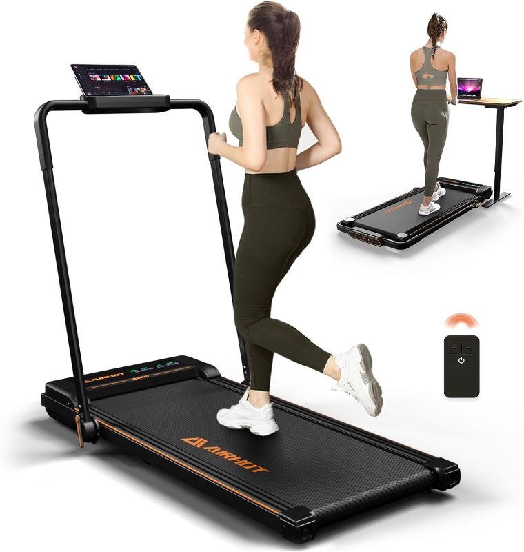 Photo 1 of airhot Walking Pad Treadmill, 2.5HP Under Desk Treadmill with Remote Control & LED Display, Quiet Desk Treadmill for Compact Space, Portable Treadmill for Home Office Use