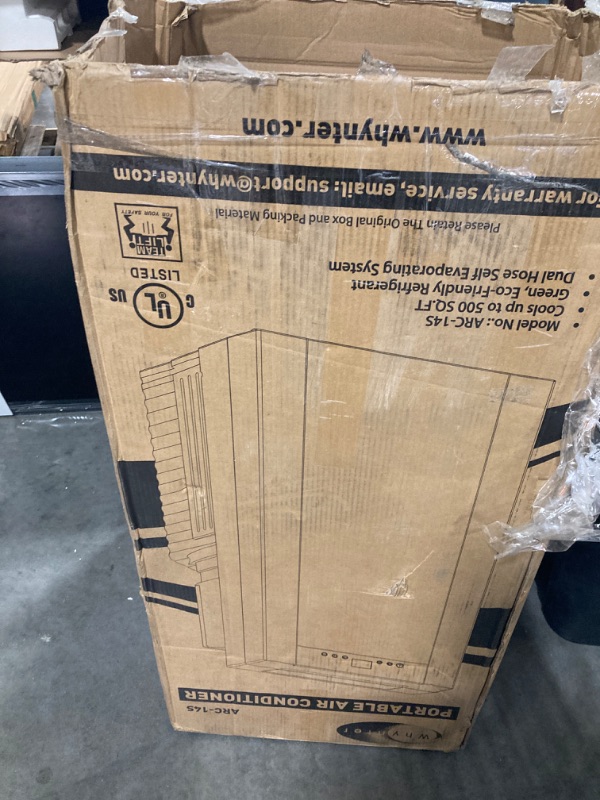 Photo 3 of ***MISSING PARTS***NO CONTROL***
Whynter Portable Air Conditioner 14,000 BTU with Dual Hose Dehumidifier & Cooling Fan for 500 Sq Ft Rooms, Includes AC Unit Window Kit, ARC-14S (9,500 BTU SACC) AC Unit Only