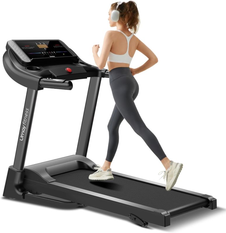 Photo 1 of ***SIMILAR***
***PARECIDO***
UMAY Fitness Home Auto Folding 3 Level Incline Treadmill with Pulse Sensors, 3.0 HP Quiet Brushless, 8.7 MPH, 300 lbs Capacity, Black 