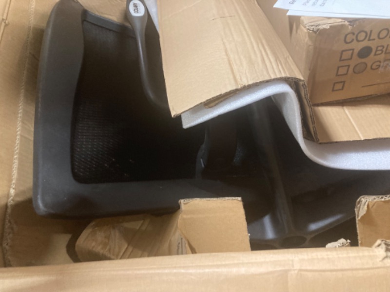 Photo 1 of Big and Tall Office Chair 450lbs, Heavy Duty Ergonomic Mesh Chair with Height Adjustable Backrest, Large Office Chair, Arms Sliding Seat?Black