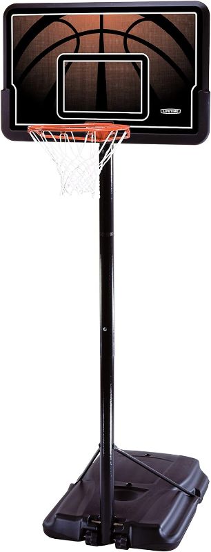 Photo 1 of ****USED***MISSING HARDWARE**** Lifetime Height Adjustable Portable Basketball System, 44 Inch Backboard
