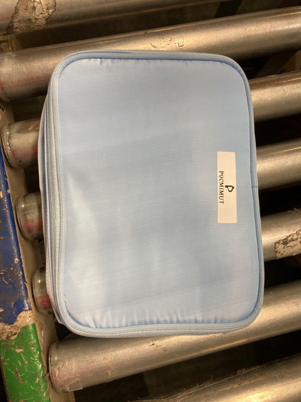 Photo 1 of ******product similar to the original photo*** / *** REAL COLOR IN THE PHOTO, BLUE COLOR***
Pocmimut Travel Makeup Bag - Leather Make Up Bags Cosmetic Bags for Women, Large Makeup Organizer Bag with Brush Holder, Makeup Traveling Bag for Women Cosmetic an
