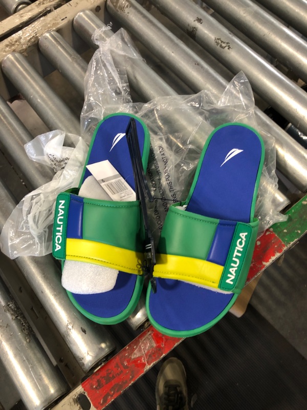 Photo 1 of ** SAME BRAND, DIFFERENT DESIGN*
Nautica Men's Bower Athletic Slide, Adjustable Straps Comfort Sandal-Brz-9