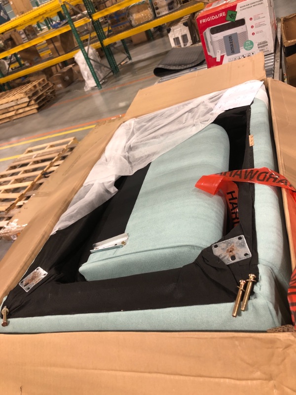 Photo 1 of ** missing hardware, loose screws. different color**
Vesgantti 58 inch Loveseat Sofa Couch, Green Velvet Couch for Living Room, Mid Century Modern Sofa with Button Tufted Seat, Small Love Seat Sofa for Bedroom, Apartment, Home Office (58 Inch, Green) Gree