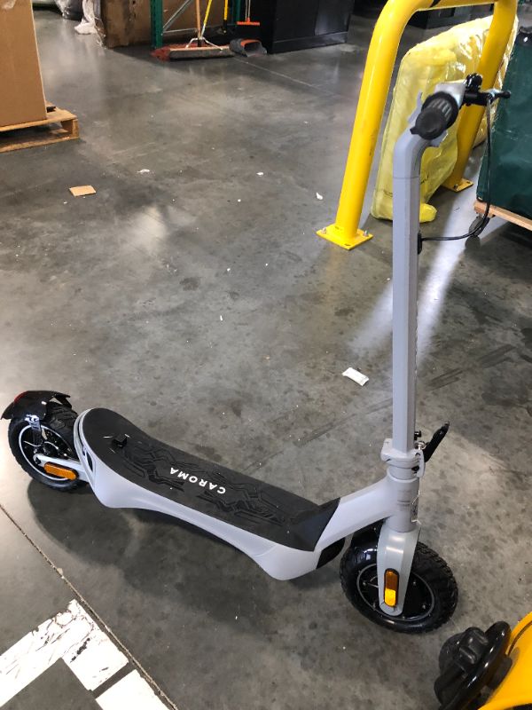 Photo 2 of *** No Charger *** Caroma 500W Electric Scooter with Turn Signal, Up to 30 Miles Range & 25 Mph, 10" Tires Foldable Electric Scooter for Adults, APP & Cruise Control Support, Adult E Scooter w/Dual Braking System, gray refer to photo 