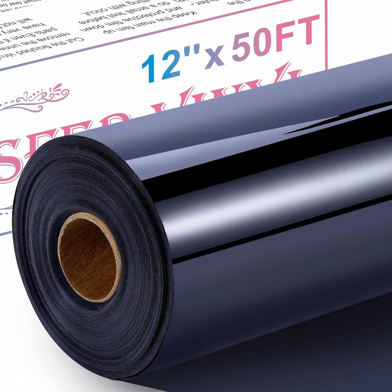 Photo 1 of (READ FULL POST) ARHIKY Black Heat Transfer Vinyl HTV Rolls - 12" x 50FT Iron on Vinyl for T-Shirts Easy to Cut Weed Black-50ft