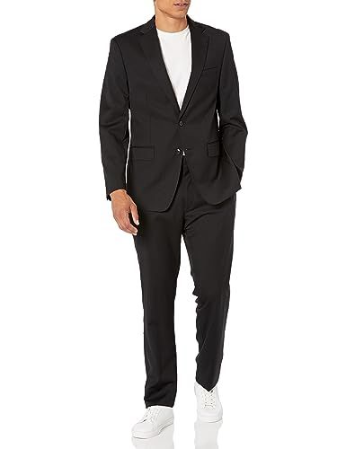 Photo 1 of 	
Calvin Klein Slim Fit Performance Wool Stylish & Comfortable Formal Suit for Men, Black, 38 Short