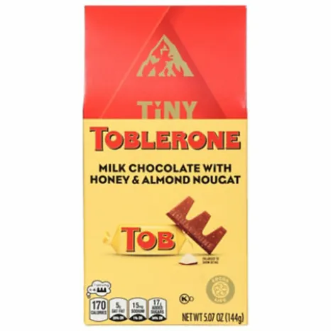 Photo 1 of **BEST BY AUG 5 2024**Toblerone Milk Chocolate, with Honey & Almond Nougat, Tiny
