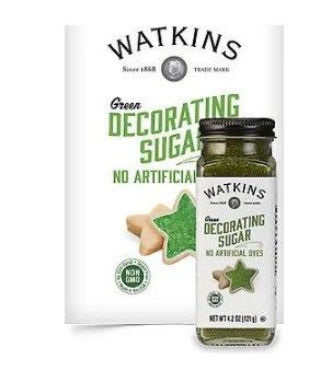 Photo 1 of ** best by AUG 10 2024 ** 2 Pack, Watkins Decorating Sugar - Green 4.7 Oz
