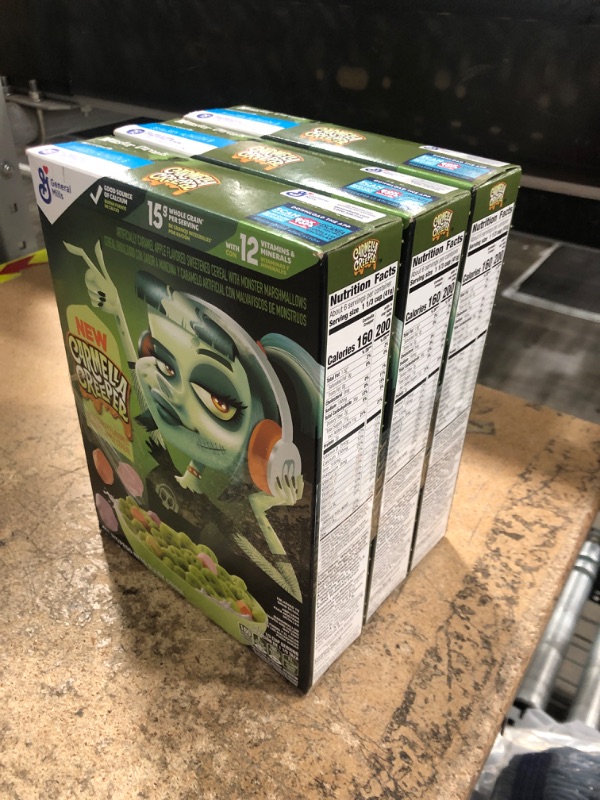 Photo 1 of ** Best By July 30 2024 ** Pack of three, Carmella Creeper Cereal with Monster Marshmallows Limited Edition 9.3 Oz
