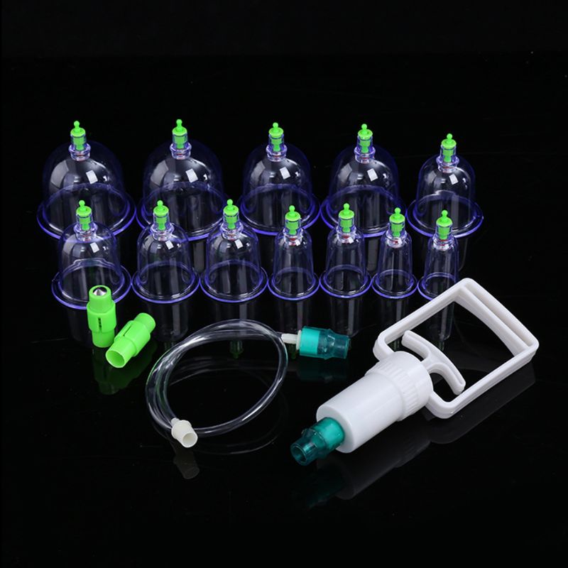 Photo 1 of 12pcs Vacuum Cupping Cups Suction Therapy Device Body Massager Cupping Tool