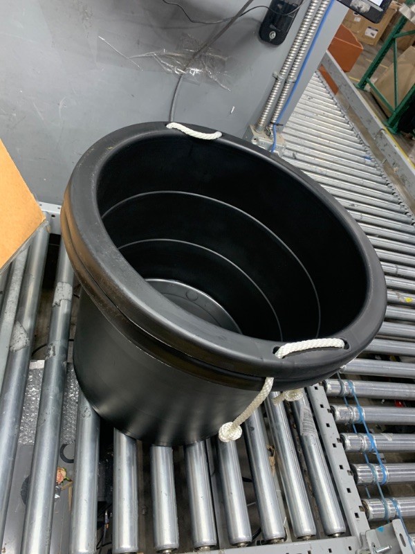 Photo 2 of 2 UNited Plastics Black Tubs With Rope Handle size: 2.5 Bushel