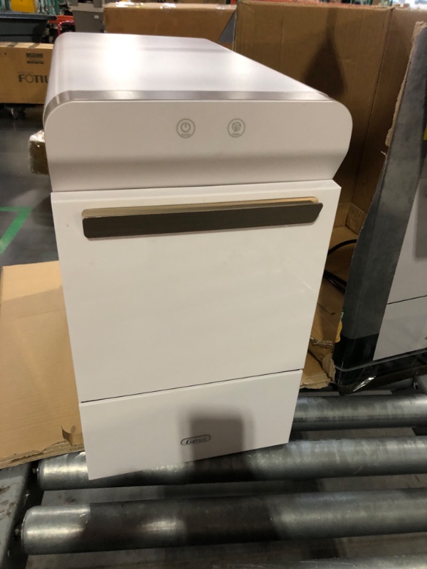 Photo 5 of ***ITEM TESTED FOR POWER, UNABLE TO TEST FURTHER***Gevi Household V2.0 Countertop Nugget Ice Maker | Self-Cleaning Pellet Ice Machine | Open and Pour Water Refill | Stainless Steel Housing | Fit Under Wall Cabinet | White Nugget Ice White With Extra Insul