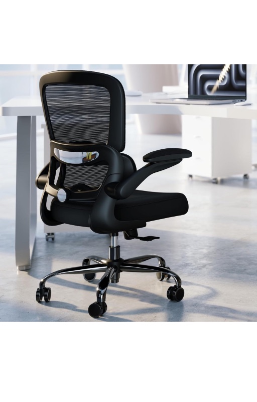 Photo 1 of **NON-REFUNDABLE** Office Chair - Ergonomic Desk Chair with Adjustable Lumbar Support, Mesh Computer Chair, Executive Chair for Home Office Comfortable Lumbar Support (Black)