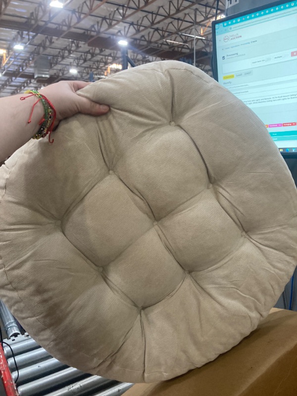 Photo 1 of 
Solid Color Corduroy Seat Cushion, Ultra Soft Comfortable Round Floor Cushion Thick Breathable Reversible Floor Pillows Chair