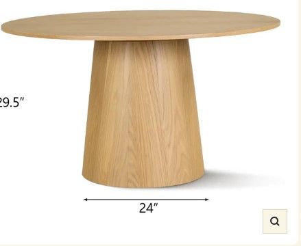 Photo 1 of base only !! Orchid 52" Solid Oak Finish Pedestal Round Table base
