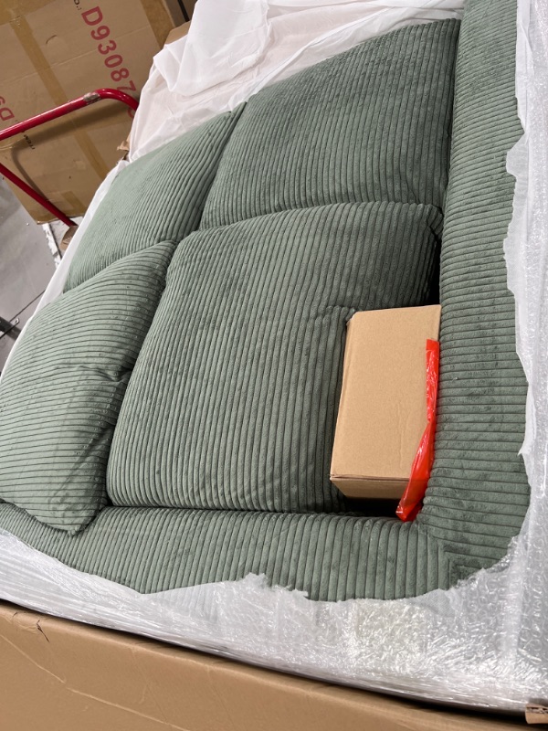 Photo 2 of 44"x45" corner sofa-olive green   