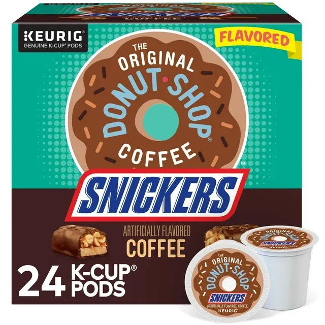 Photo 1 of **EXP 1/27/26**The Original Donut Shop, Snickers Flavored K-Cup Coffee Pods, 24 Count
