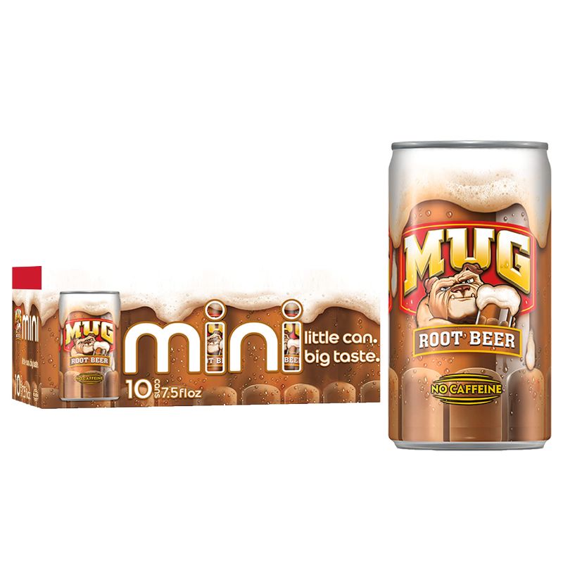 Photo 1 of *(BEST BY 09/23/2024)* MUG ROOT BEER SODA, 7.5 OUNCE MINI CANS, 20 PACK
