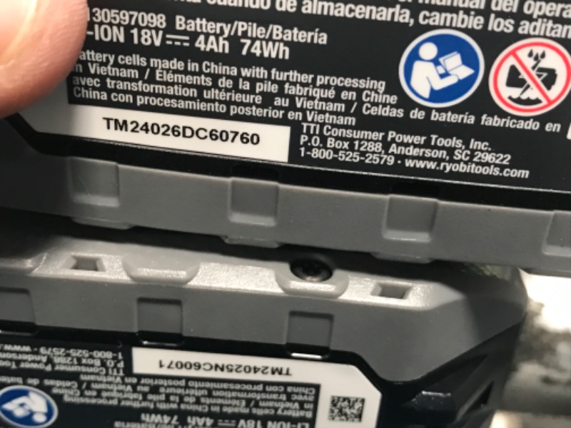 Photo 1 of 18V ONE+ 4AH LITHIUM STARTER KIT 3 BATTERIES
