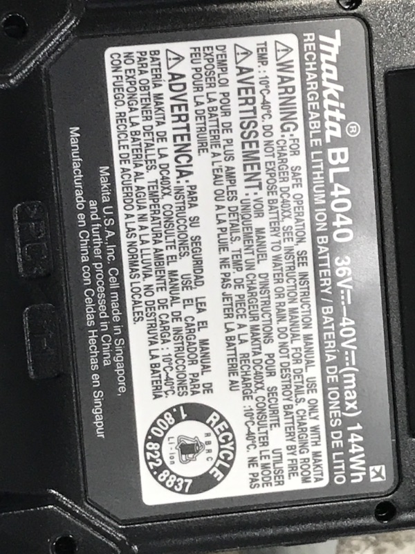 Photo 1 of * SEE NOTES* Makita
40V Max XGT 4.0Ah Battery