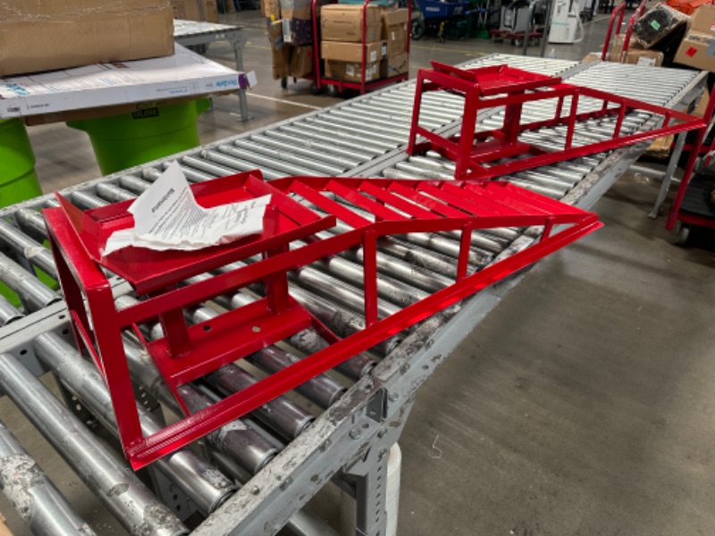 Photo 2 of **SEE NOTES**5 Ton 2 Pack Hydraulic Car Ramp Elevator 10000 Lbs for Auto Car Truck Trailer Garage Service Vehicle Ramp Lift Jack Hydraulic Lift (Red) 5Ton Red