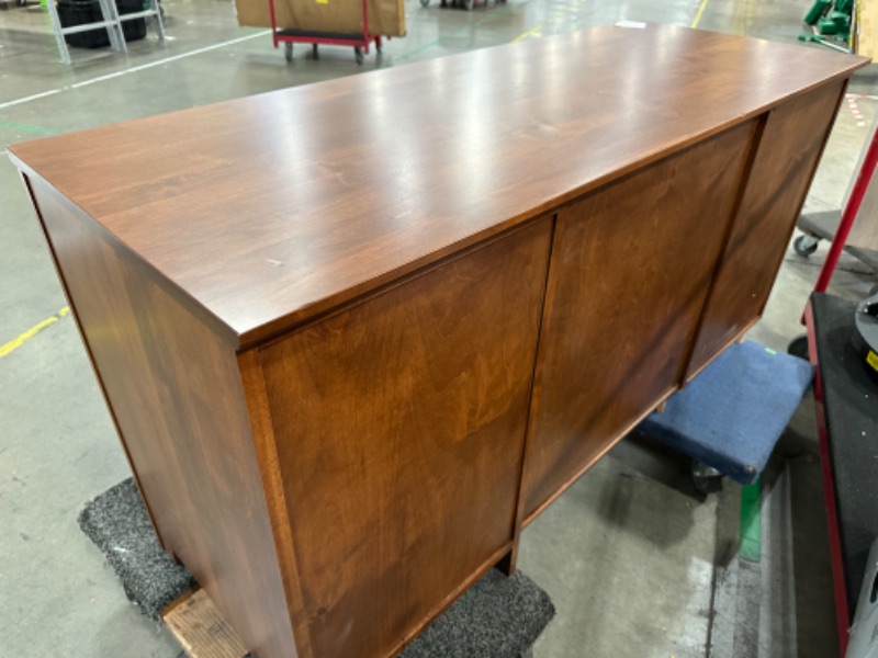 Photo 4 of **SEE NOTES**Aged Maple Executive Pedestal Desk 58 L X30 H X 22 W