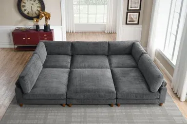 Photo 1 of **SEE NOTES**Espinosa 6 - Piece Corduroy Sectional
