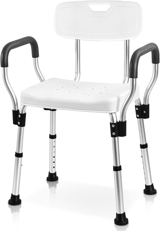 Photo 1 of **see notes**Shower Chair for Inside Shower - Heavy Duty Shower Seat with Back - Shower Chair for Bathtub with Arms for Handicap - Shower Seats for Elderly - Shower Chair for Bathtub, 796C
