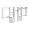 Photo 1 of 120 in. W - 144 in. W White Wood Deluxe Closet System
