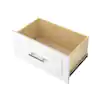 Photo 1 of 12 in. H x 24 in. W Wood Drawer Kit Modern Raised White
