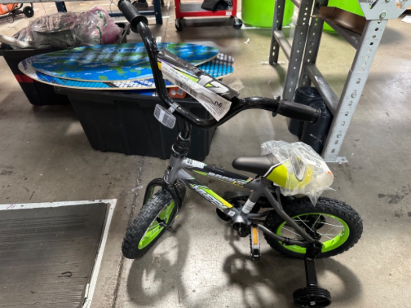 Photo 3 of **SEE NOTES**Huffy 12 in. Rock It Kids Bike for Boys Ages 3 and up Years Child Grey Matte and Lime
