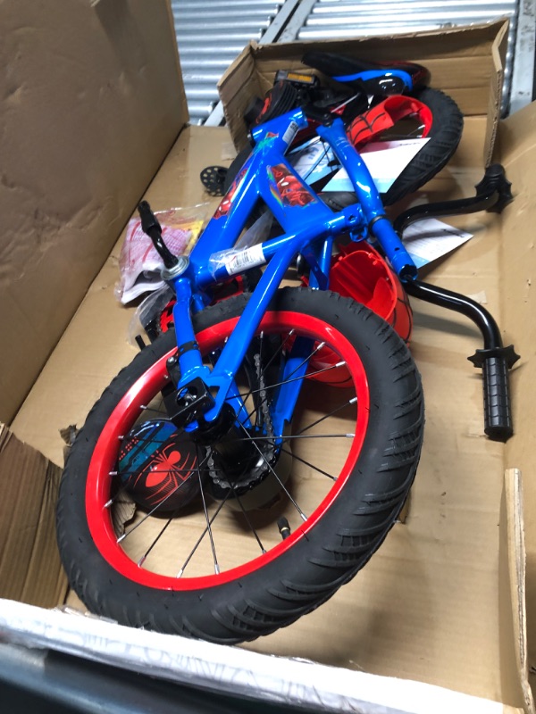 Photo 6 of ***USED - MISSING HARDWARE  - OTHER PARTS LIKELY MISSING AS WELL - UNABLE TO VERIFY FUNCTIONALITY - SEE PICTURES***
Marvel Spider-Man 16-inch Boys Bike for Kids by Huffy