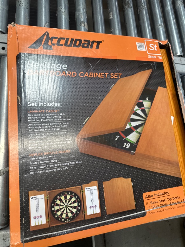 Photo 2 of Accudart Heritage DartBoard  Cabinet Set 18" x 1.25"