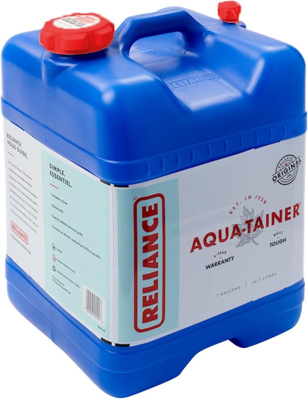 Photo 1 of 
Reliance Products Aqua-Tainer 7 Gallon Rigid Water Container, Blue , 11.3 Inch x 11.0 Inch x 15.3 Inch