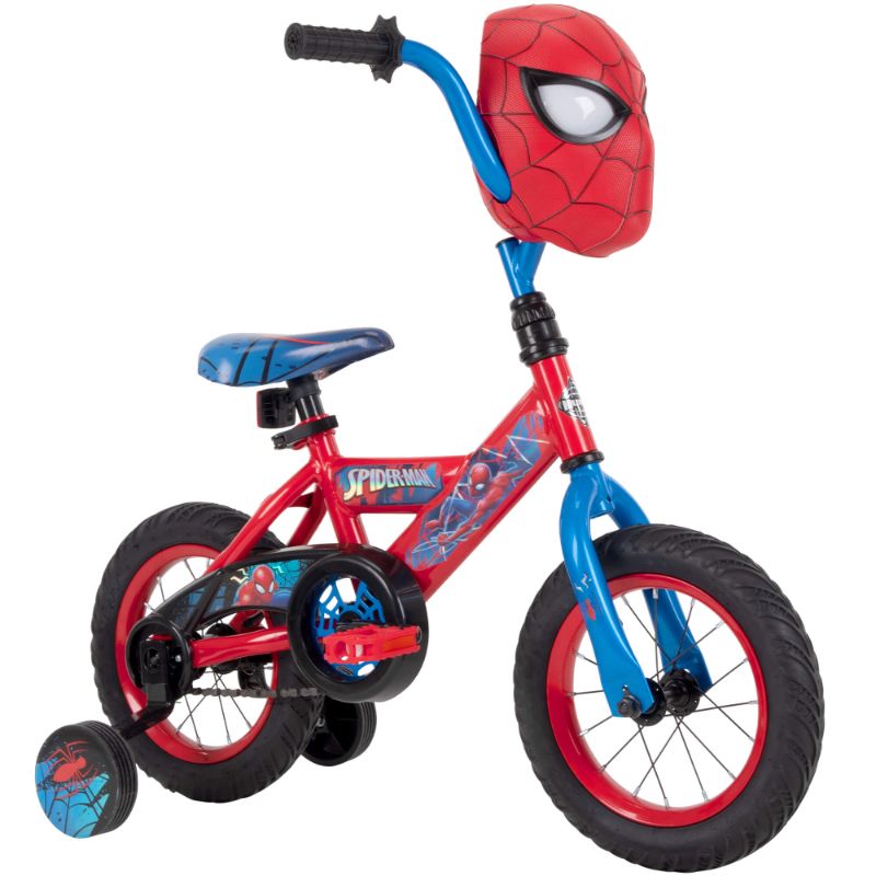 Photo 1 of 12 Marvel Spider-Man Bike with Training Wheels for Boys Red by Huffy
