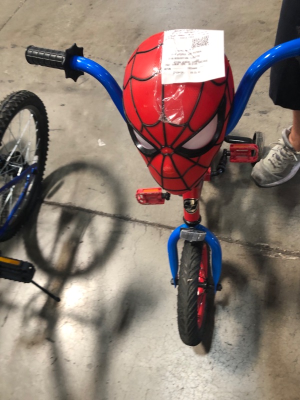 Photo 2 of 12 Marvel Spider-Man Bike with Training Wheels for Boys Red by Huffy
